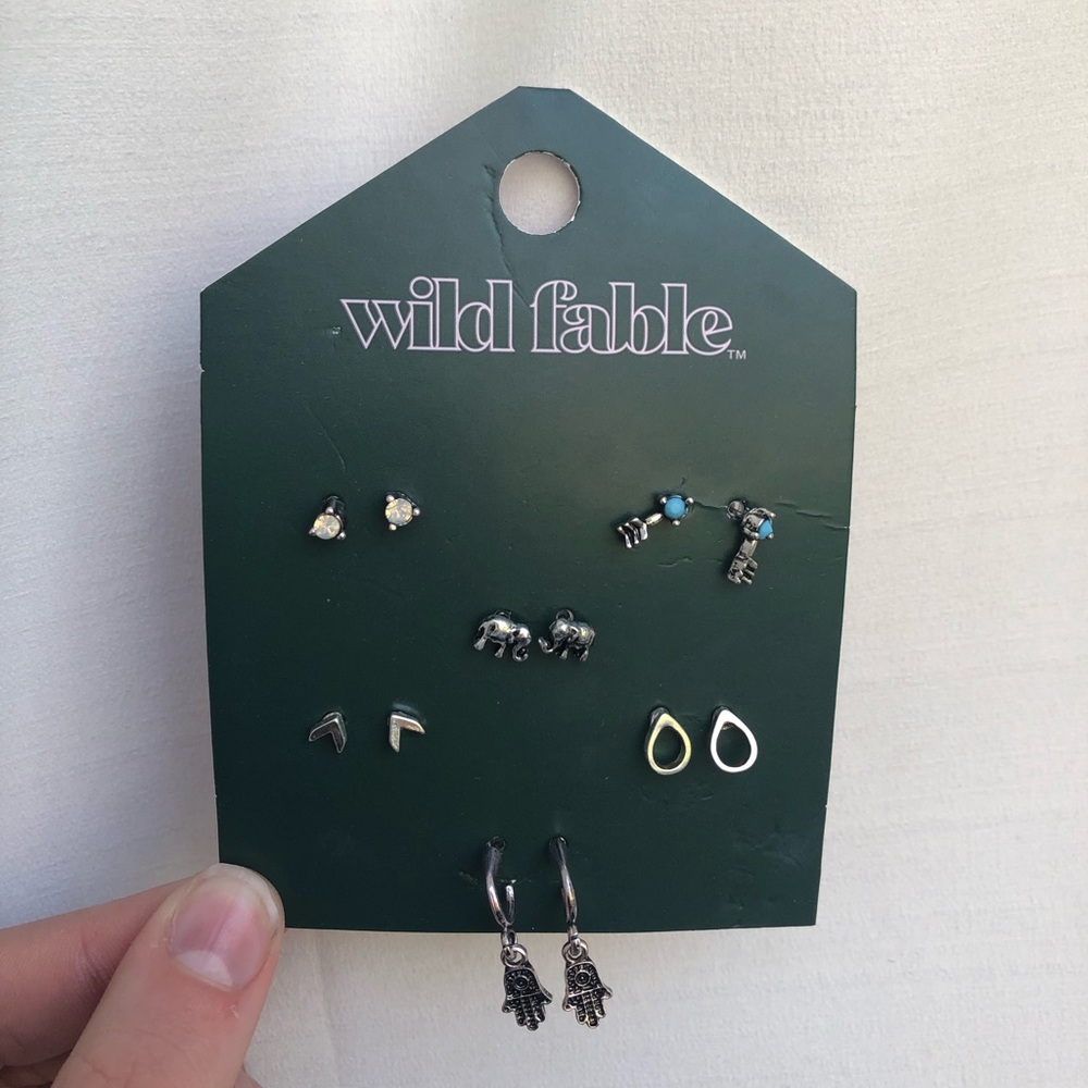 A set of 10 sliver earrings (no nickel in them)